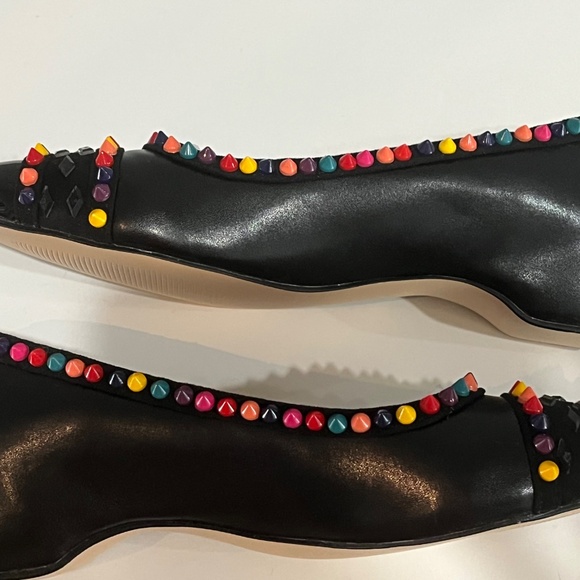 Multi Colored Faux Leather Flats - Picture 3 of 11